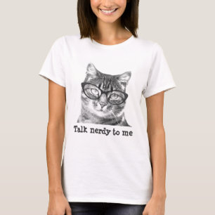 T-shirts de chat Nerdy pour femmes