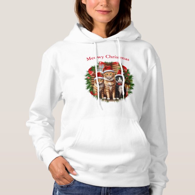 T-shirts de chats Noël (Devant)