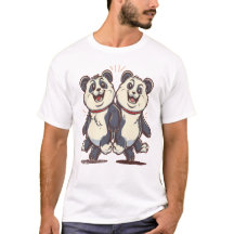 T-shirts de chien de panda personnalisés
