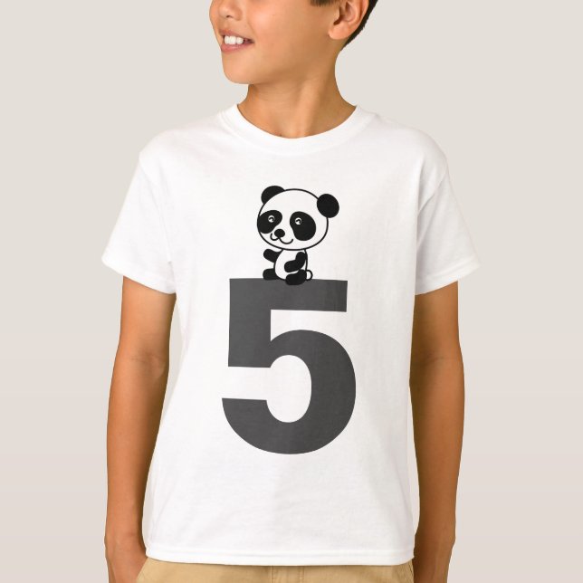 T-shirts DE CINQ ANS DE PANDA (Devant)
