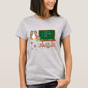 T-shirts de conception de chouettes pour enseignan