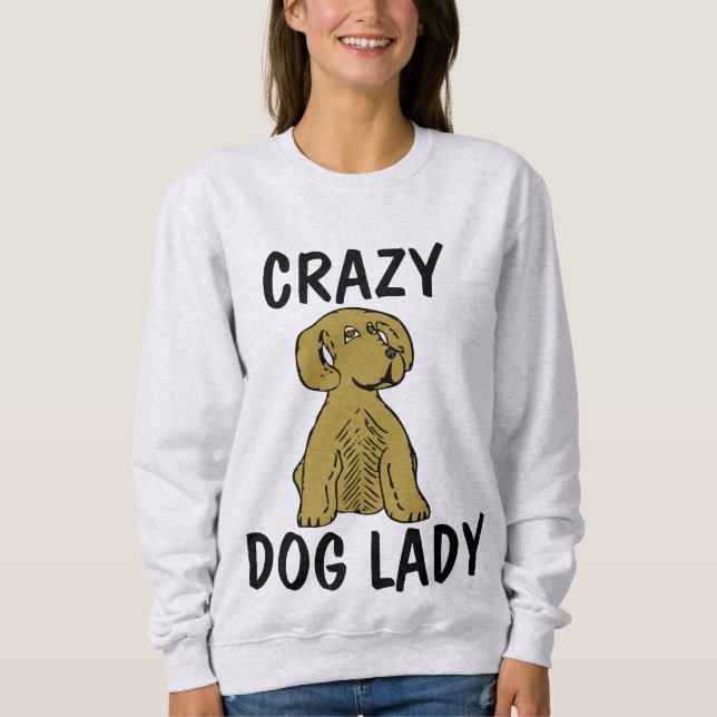 T-SHIRTS DE DAME DE CHIENS CRAZY (Devant)