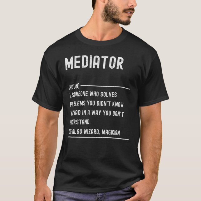 T-shirts de définition de médiateur titres de post (Devant)