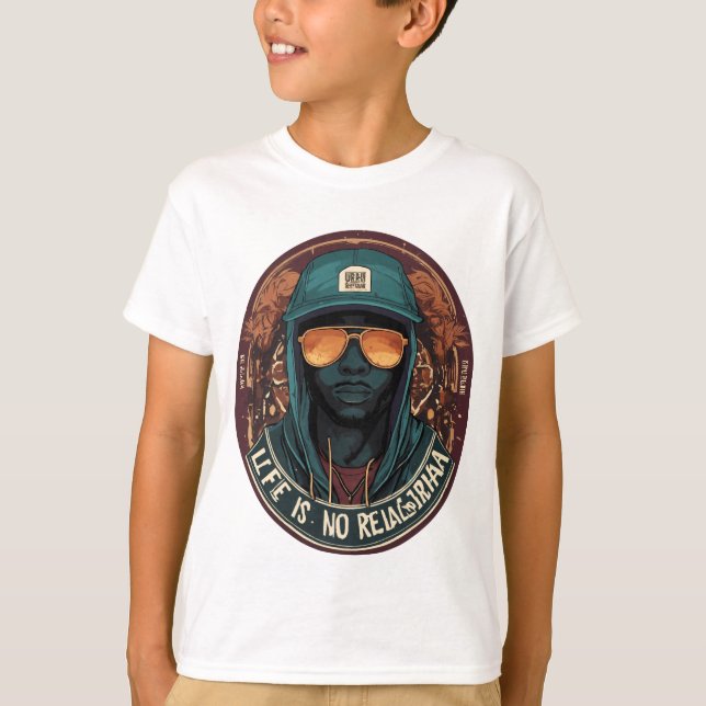 T-shirts de design de visage imprimés pour enfants (Devant)