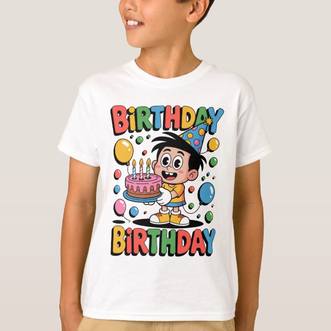 T-shirts de dessin animé nostalgiques pour enfants (Devant)