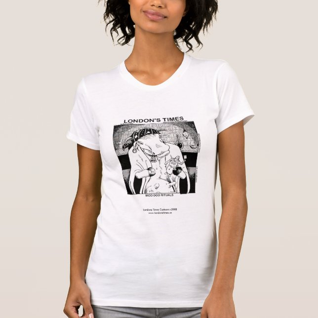 T-shirts de dessins humoristiques du Times de Lond (Devant)