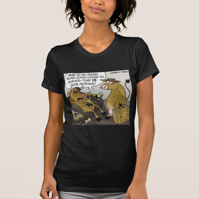 T-shirts de dessins humoristiques du Times de Lond (Devant)