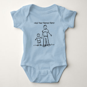 T-shirts de famille Daddy & Me (Noms personnalisés