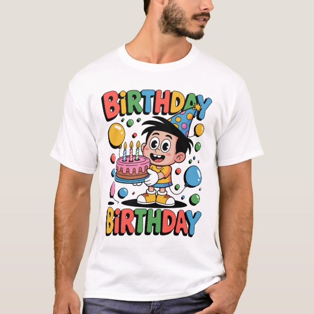 T-shirts de fête nostalgiques pour enfants avec de (Devant)