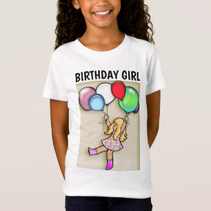 T-SHIRTS DE FILLE D'ANNIVERSAIRE.