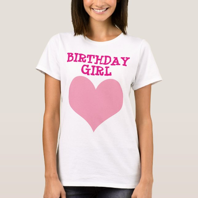 T-shirts de FILLE d'ANNIVERSAIRE (Devant)