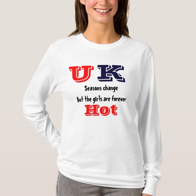 T-shirts de filles chaudes du Royaume-Uni (Devant)