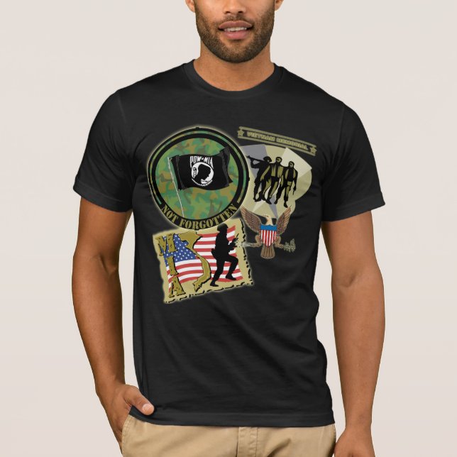 T-shirts de guerre de Vietnam de fête des pères (Devant)