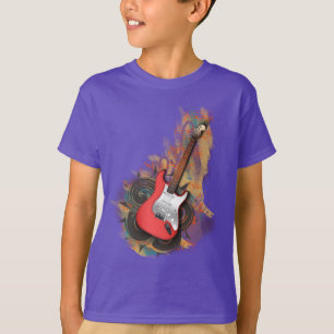 T-shirts de guitare pendant des ados