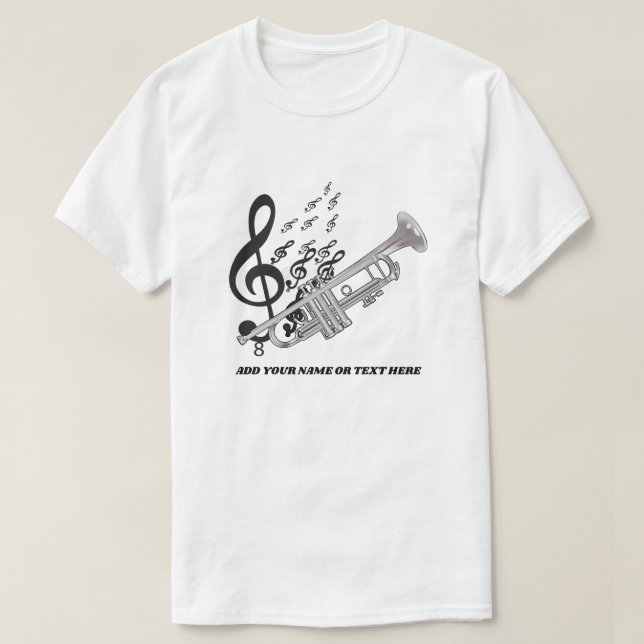 T-shirts de jazz de trompettiste de trompette (Design devant)