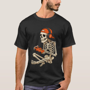 T-shirts de jeu vidéo de squelette d'Halloween pou