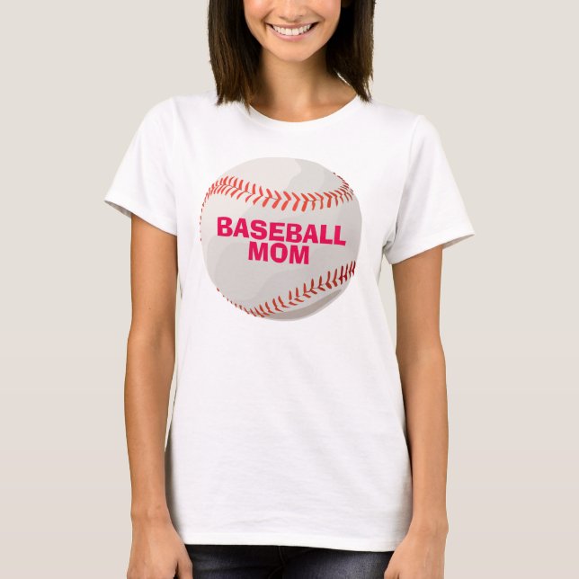 T-shirts de la maman de baseball (Devant)