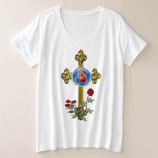 T-shirts de la mère Mary Cross (Design devant)