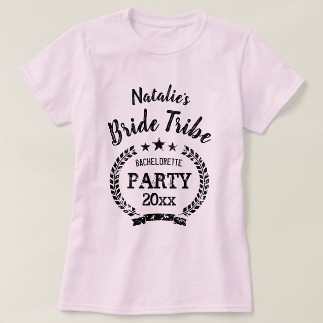 T-shirts de la partie de bachelorette de la tribu  (Design devant)