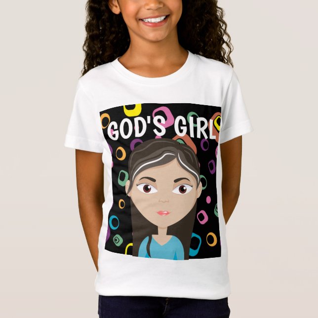 T-shirts DE LA PETITE FILLE chrétienne DE DIEU (Devant)