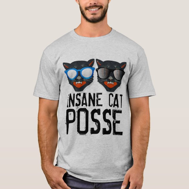 T-SHIRTS DE LA POSSE DE CHAT INSANE (Devant)