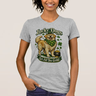 T-shirts de la Saint-Patrick pour chiens chanceux