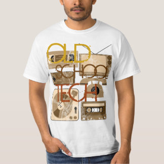 T-shirts de la sépia 80s de technologie de vieille