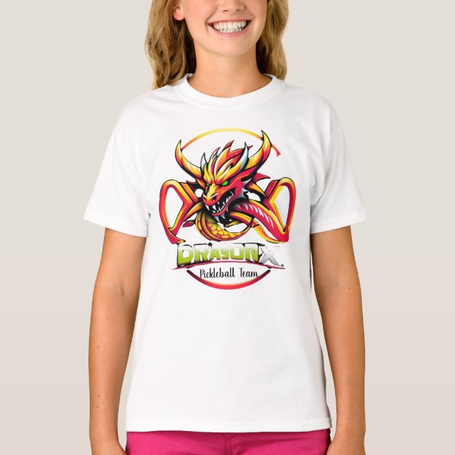 T-shirts de l'équipe de pickleball Dragon X (Devant)