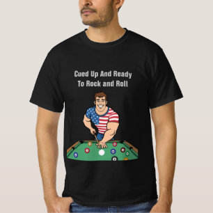 T-shirts de ligue d'équipe de thème de billard