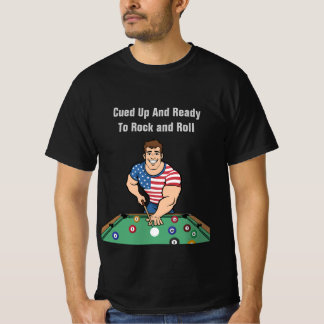 T-shirts de ligue d'équipe de thème de billard