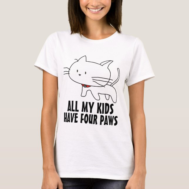 T-shirts de maman au chat. Drôle & Mignonne (Devant)