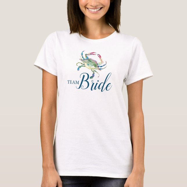 T-shirts de mariage de plage pour la mariée et son (Devant)