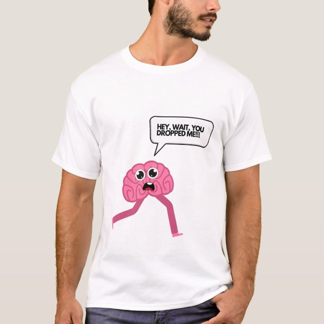 T-shirts de mème amusant du cerveau (Devant)
