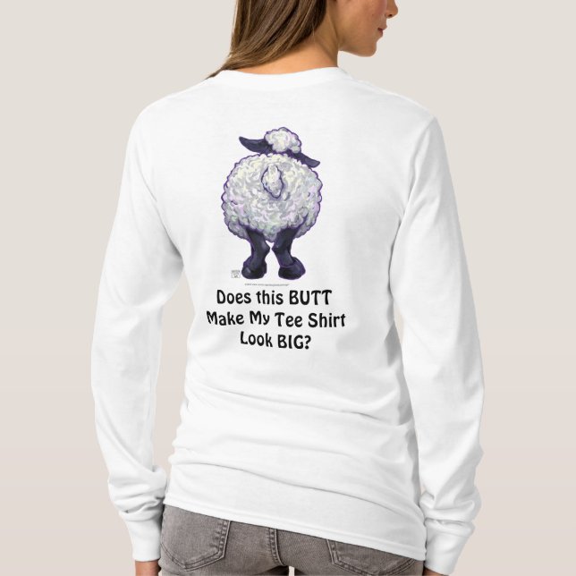 T-shirts de moutons amusants à gros boutons (Dos)