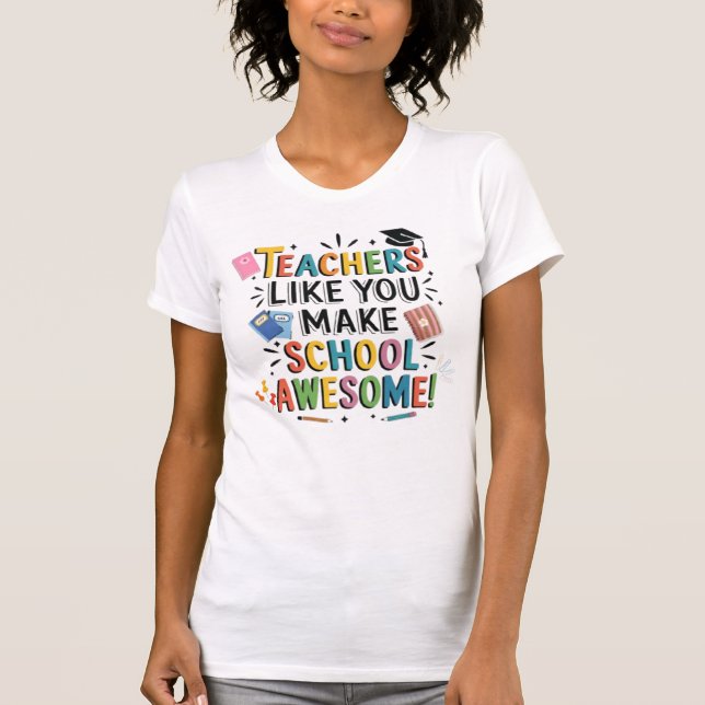 T-shirts de niche pour enseignants qui deviennent  (Devant)