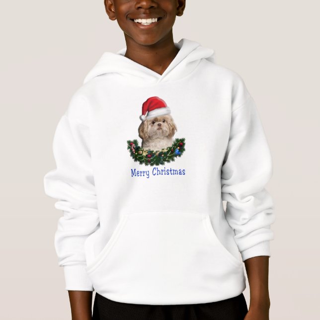 T-shirts de Noël de Shitzu (Devant)