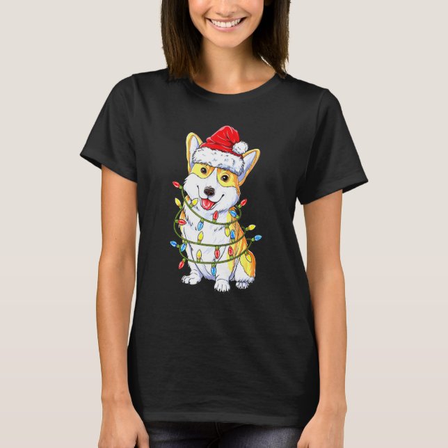T-shirts de Noël moches pour Corgi (Devant)