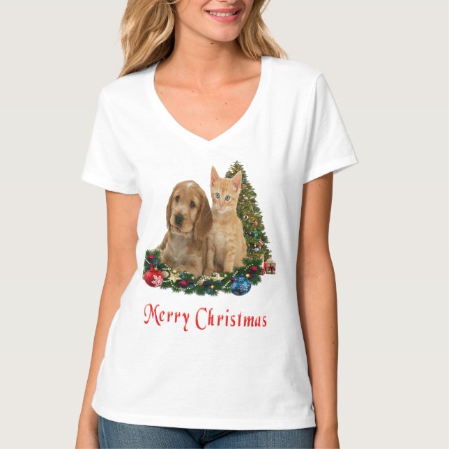 T-shirts de Noël pour animaux (Devant)