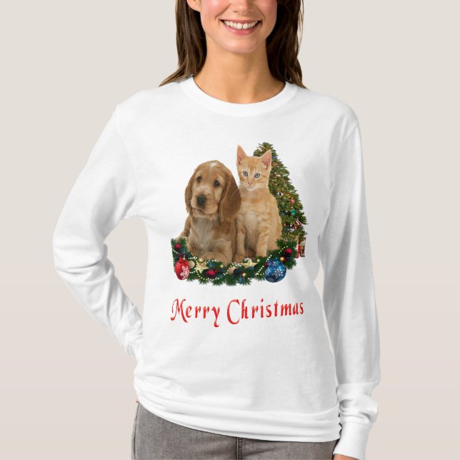 T-shirts de Noël pour animaux (Devant)