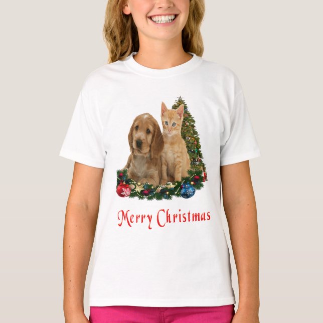 T-shirts de Noël pour animaux (Devant)