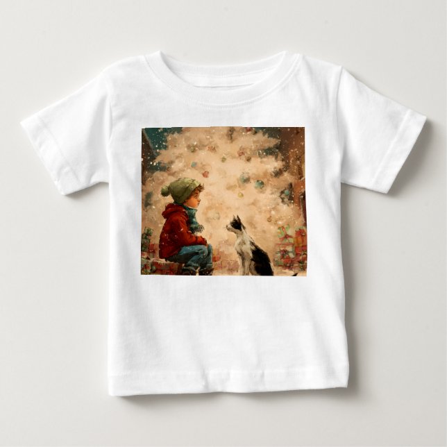 T-shirts de Noël pour bébés – Mignons, Confortable (Devant)