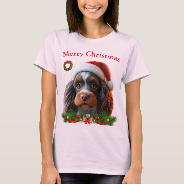 T-shirts de Noël pour chiens mignons (Devant)