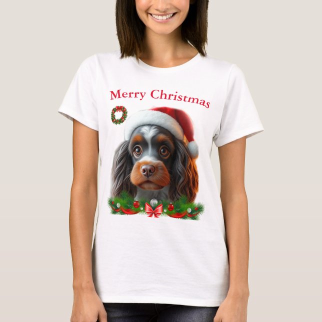 T-shirts de Noël pour chiens mignons (Devant)