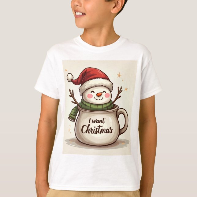 T-shirts de Noël pour enfants (Devant)