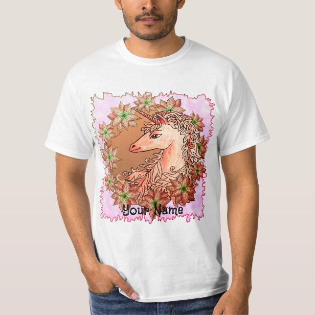 T-shirts de Noël Unicorn (Devant)