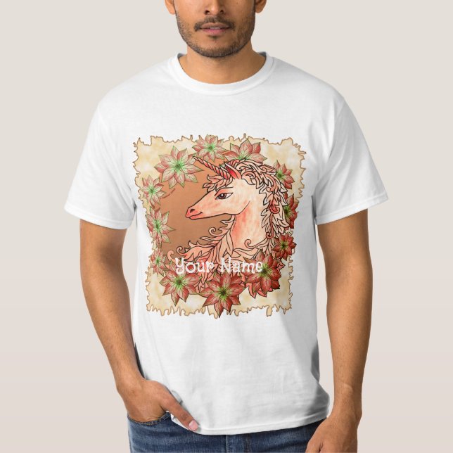 T-shirts de Noël Unicorn (Devant)