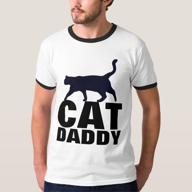 T-shirts de PAPA de CAT (PAPA) (Devant)