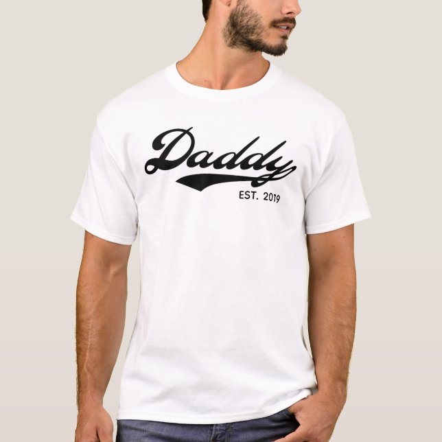 T-shirts de papa - est/depuis 2019 (personnalisé (Devant)