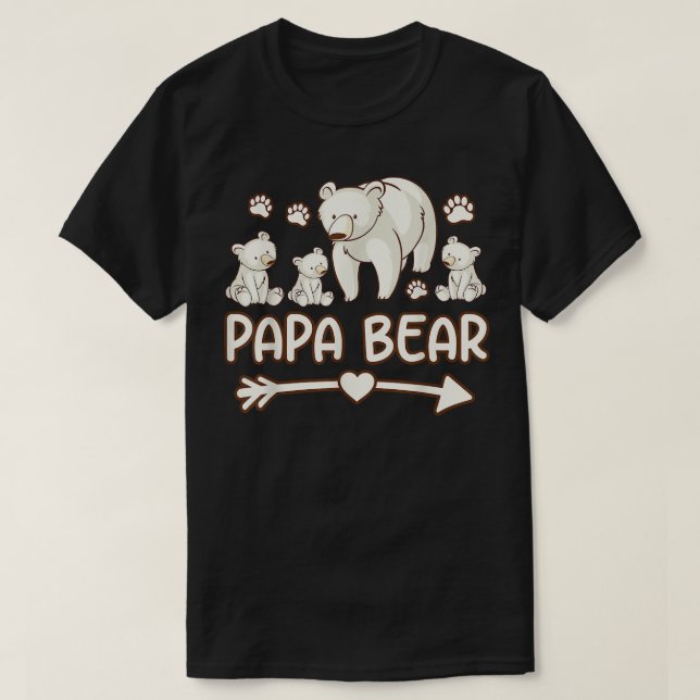 t-shirts de papa ours pour pères, mens 3 cubs t sh (Design devant)
