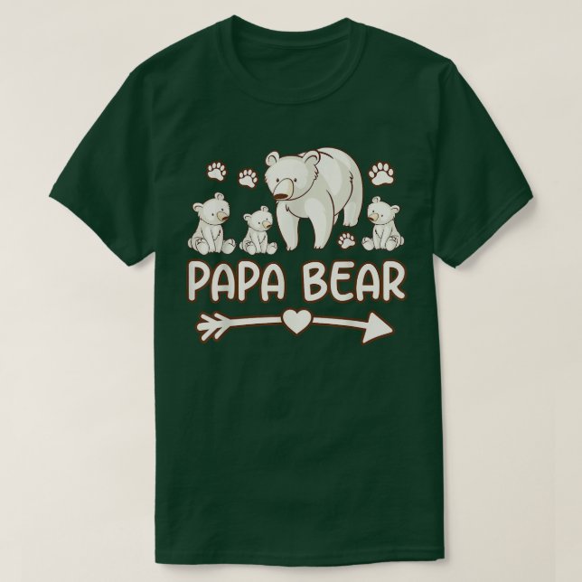 t-shirts de papa ours pour pères, mens 3 cubs t sh (Design devant)